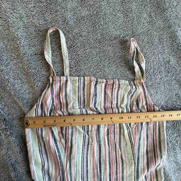 Old‎ Navy Dress XS Striped Linen Blend Lagenlook Boho Nautical Pastel 17662x - Picture 9 of 11